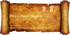 Meilinger Beáta névjegykártya